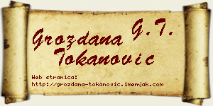Grozdana Tokanović vizit kartica